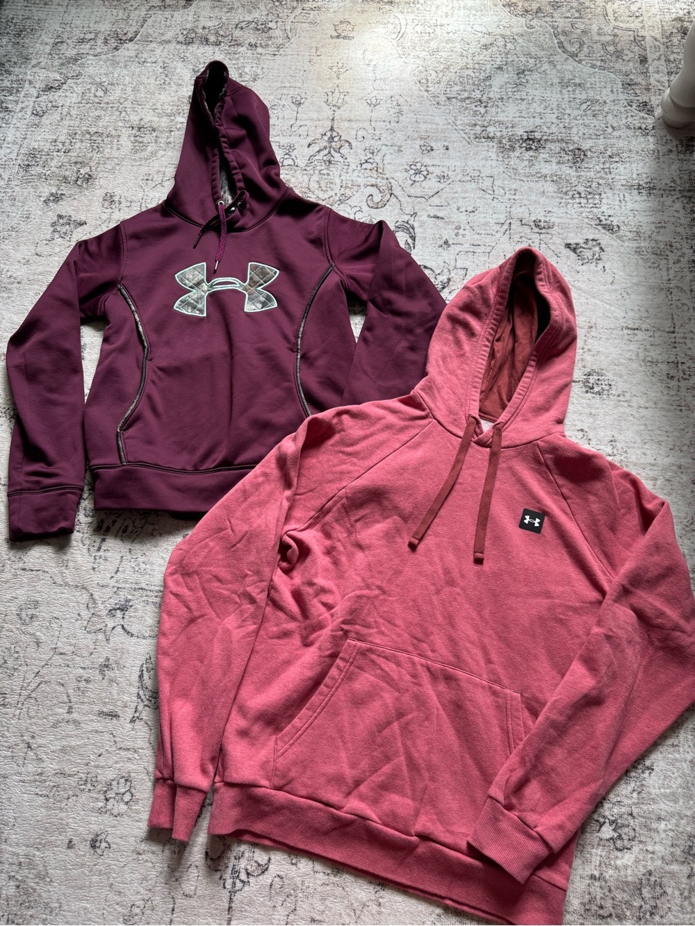 Under Armour Maroon & Dusty Rose Hoodies - Dual Pack